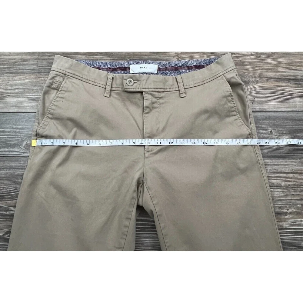 Brax‎ Mens Chino Pants Brown 34/32  (34/28.5 ACTUAL) Beige Straight